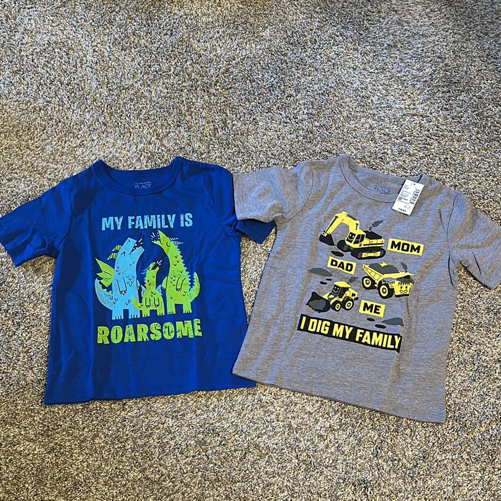 Children’s Place Kids Graphic Tees - Blue and Gray